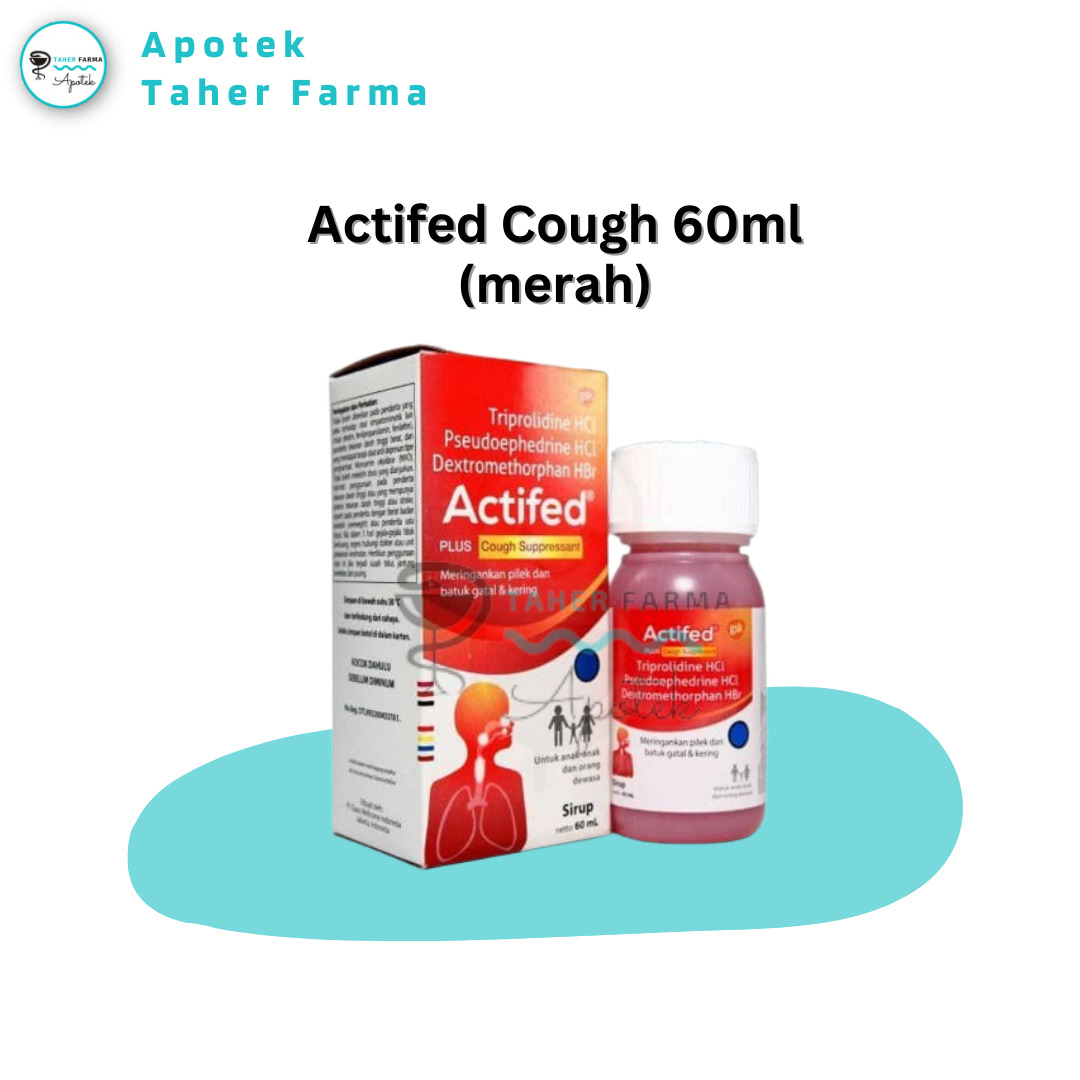 Actifed Cough Syr Merah 60ml Per Botol Apotektaherfarma